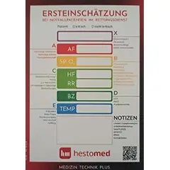 Ersteinschätzungsblock XABCDE Block mit Leimbindung, hestomed+helbig