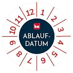 Aufkleber *hestomed Ablaufdatum*