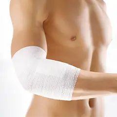 Elastische Fixierbinde Mollelast haft , kohäsive, weiß 