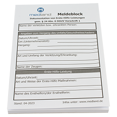 Merkblatt für Eintragung im Verbandbuch