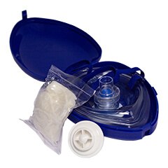Taschenmaske blau; 2 Bakterienfiltern,