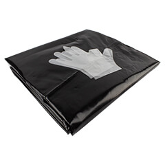 Leichensack XL, 8 Griffe, schwarz, Größe 100 x 220 cm