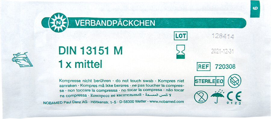 Verbandpäckchen mittel nach DIN 13151