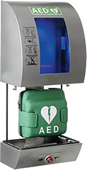 AED-Wandkasten Outdoor Edelstahl (auf Putz),