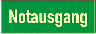 Rettungszeichen langnachleuchtend