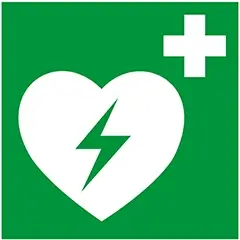 Rettungszeichen AED