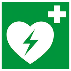 Rettungszeichen AED