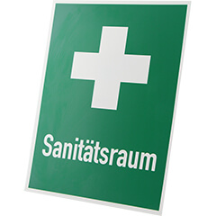 Rettungszeichen Sanitätsraum