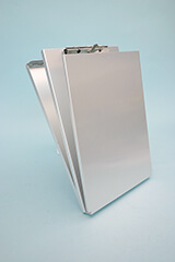 Formularhalter, Aluminium,  mit Fach und Zwischenlage